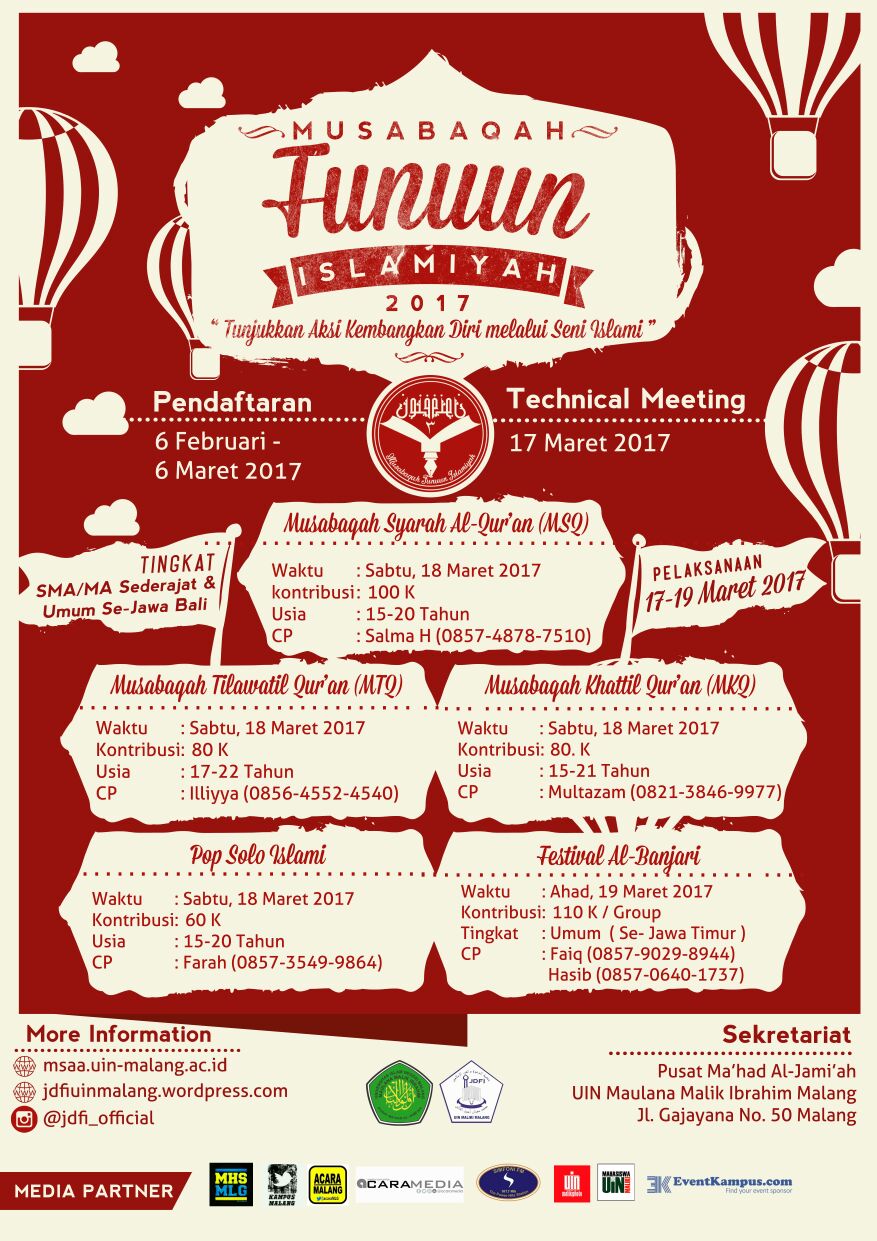 Poster Musabaqah Funuun Islamiyah (MUFI) III