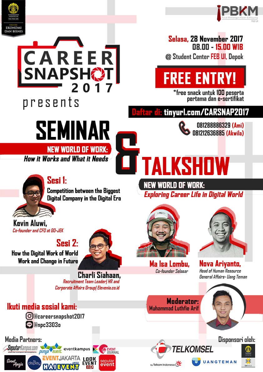 Poster CAREER SNAPSHOT 2017: Seminar & Talkshow