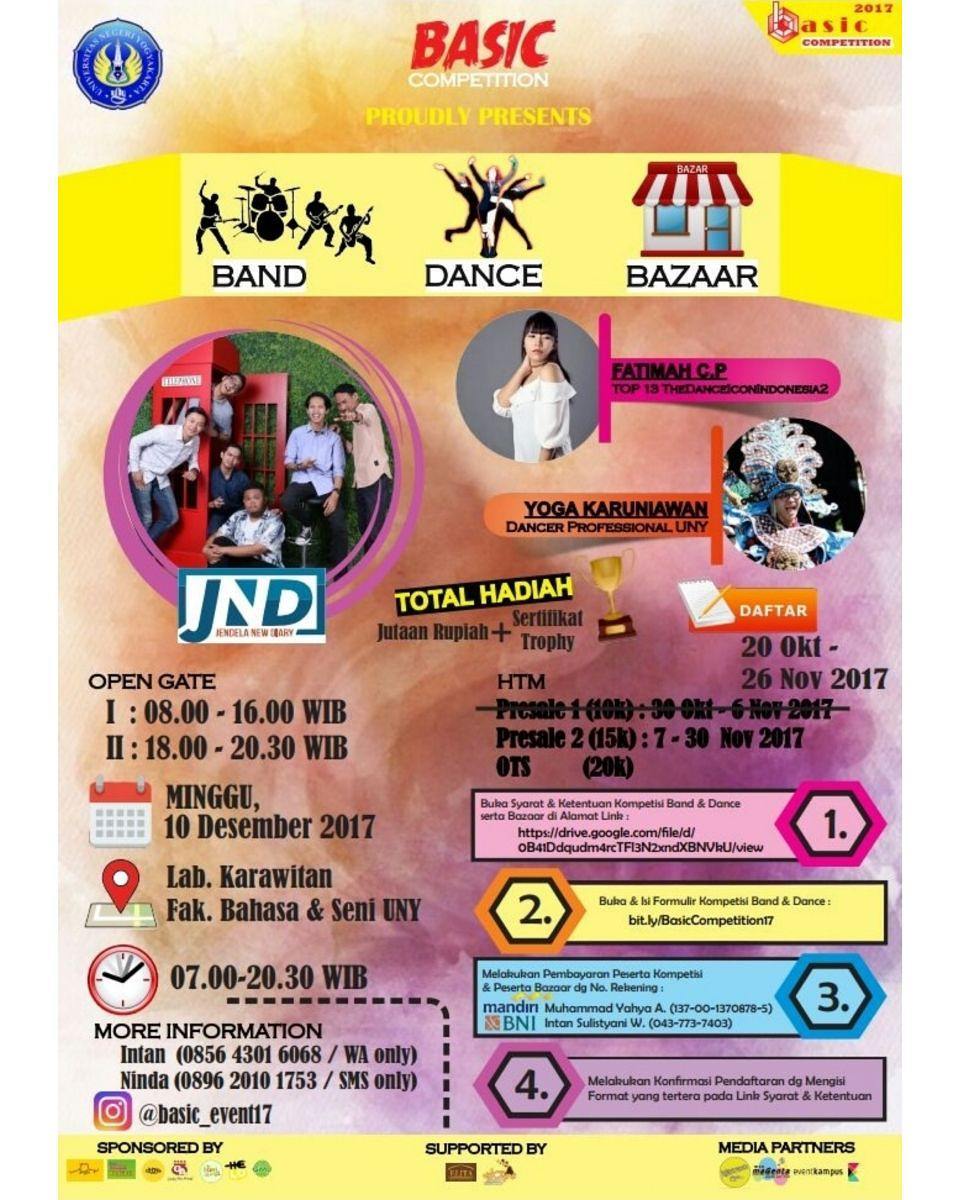 Poster *Band, Dance Competition and Bazaar*