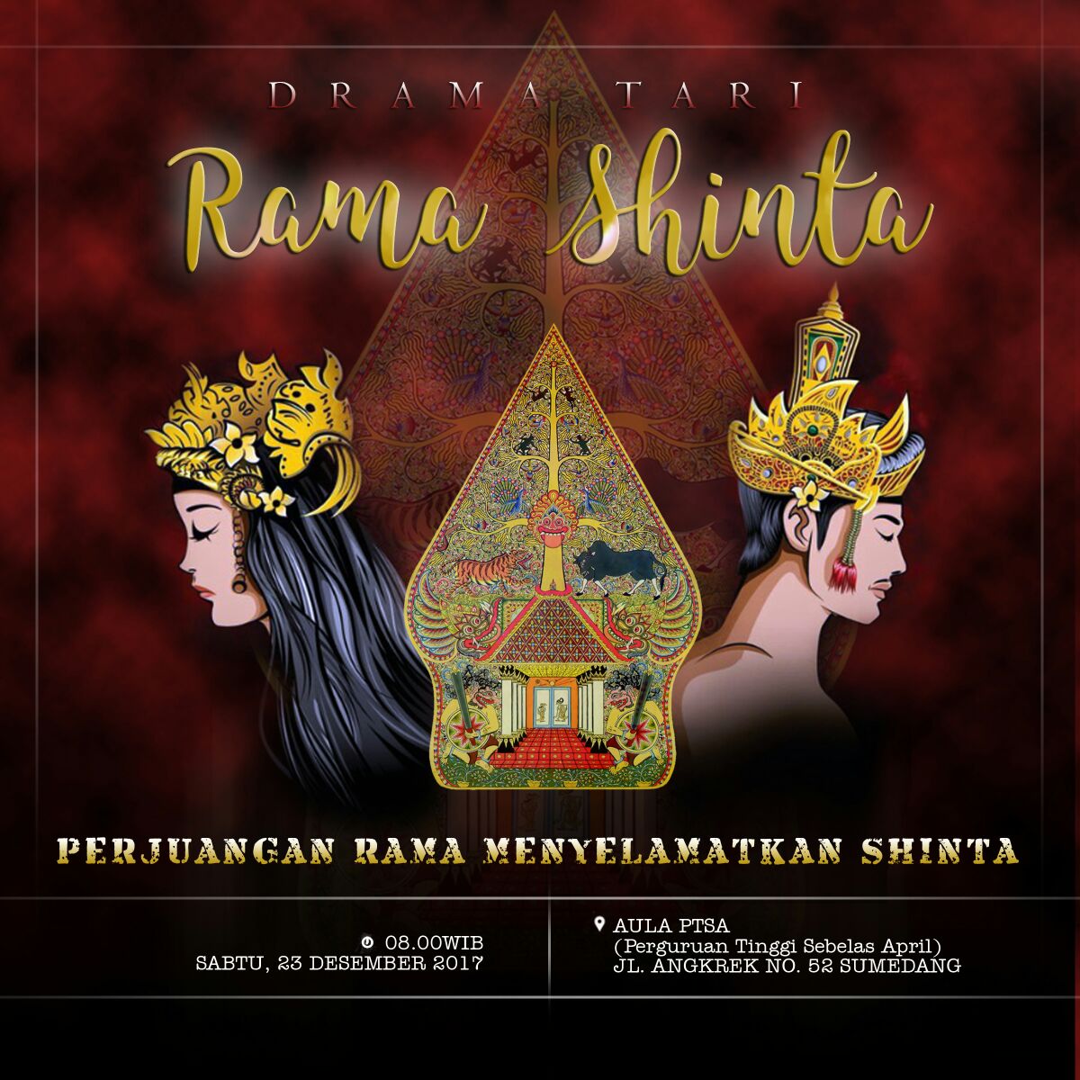 Poster Pagelaran seni tari dan drama Rama shinta