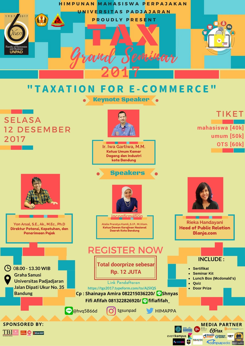 Poster Tax Grand Seminar 2017 â€œTaxation For E-commerceâ€™â€