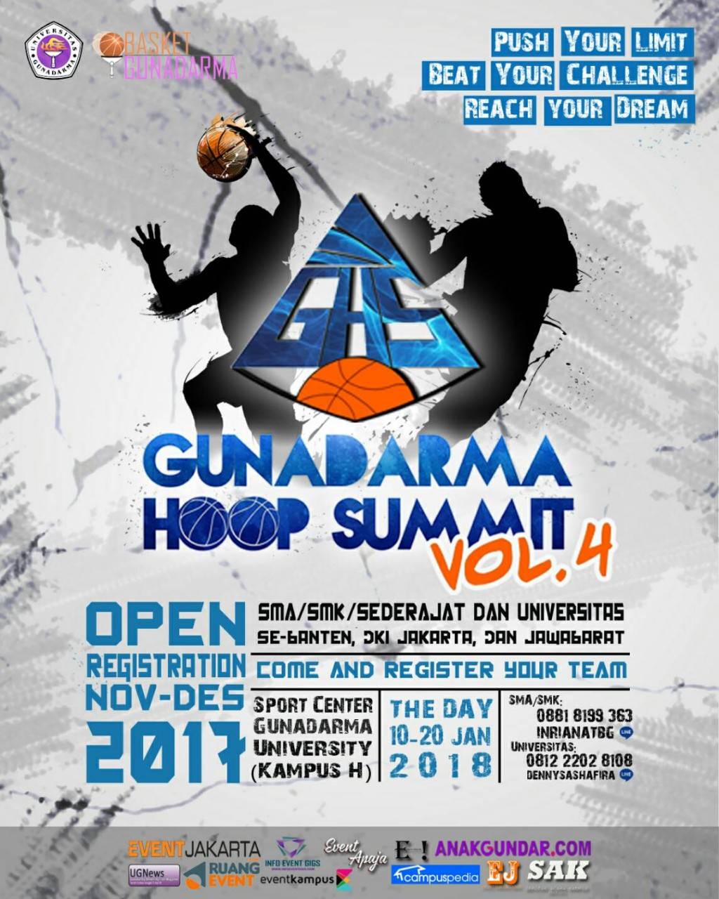 Poster Gunadarma Hoop Summit