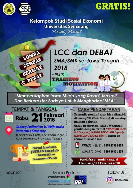 Lomba Cerdas Cermat dan Debat SMA/SMK se-Jawa Tengah