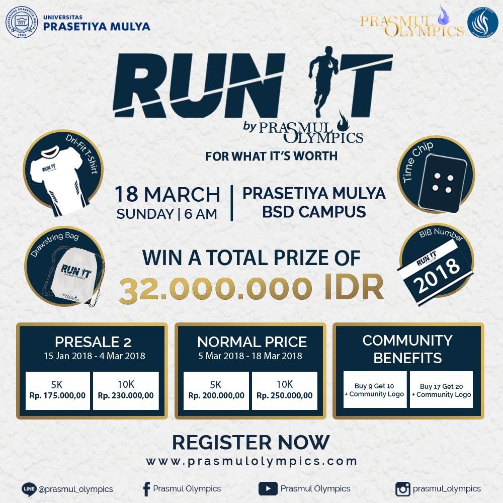 Poster RUN IT by Prasmul Olympics