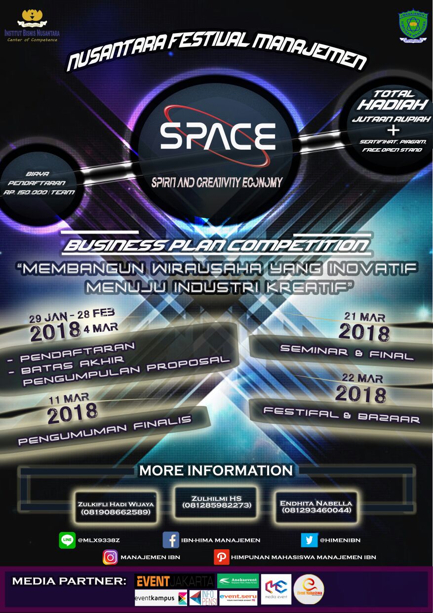 Poster nusantara festival manajemen