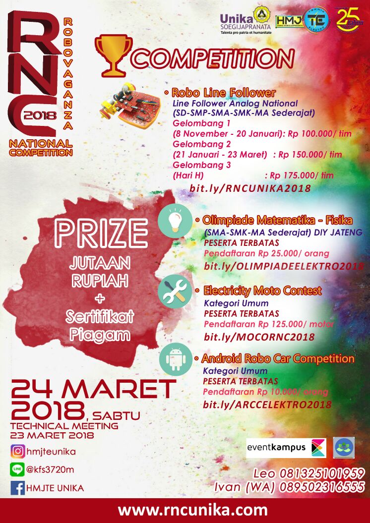 Poster RNC (Robovaganza National Competition) 2018