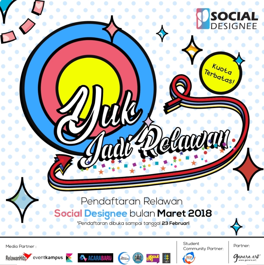 Poster Relawan Social Designee Maret 2018