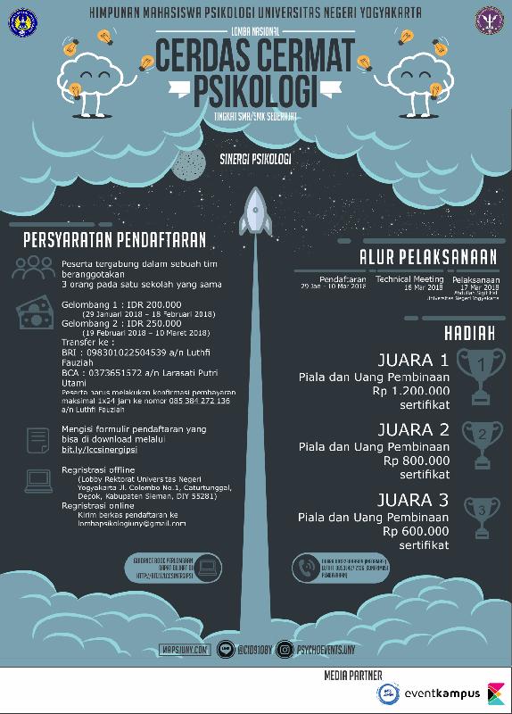 cerdas cermat formulir pendaftaran lomba Cerdas Cermat Psikologi Sederajat SMA/SMK Lomba