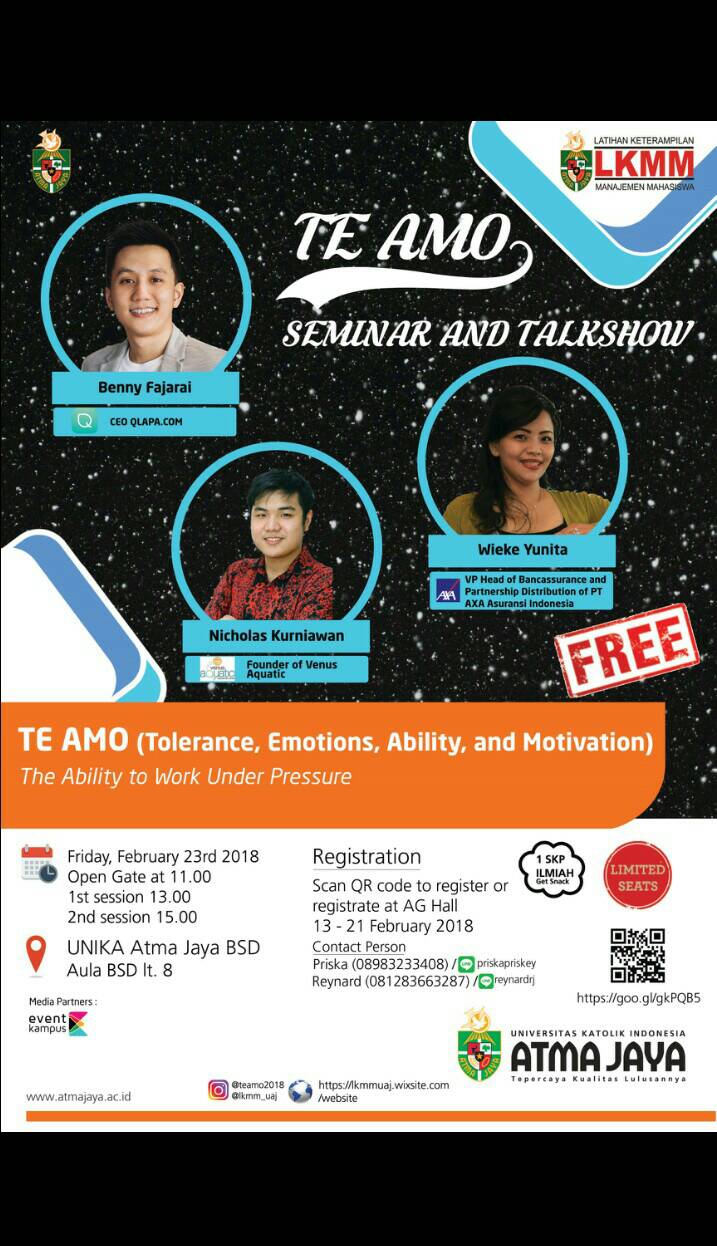Poster TE AMO Seminar and Talkshow
