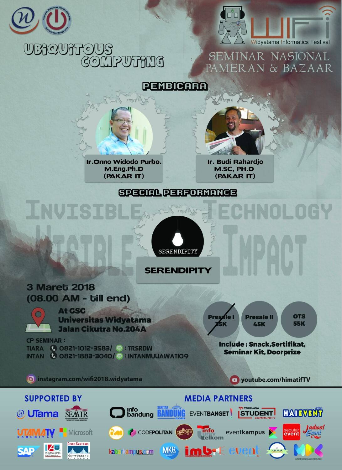 Poster Widyatama Informatics Festival (WIFi) 2018  "Ubiquitous Computing"