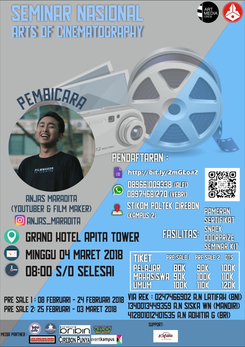 Poster SEMINAR NASIONAL "ART OF CINEMATOGRAPHY"