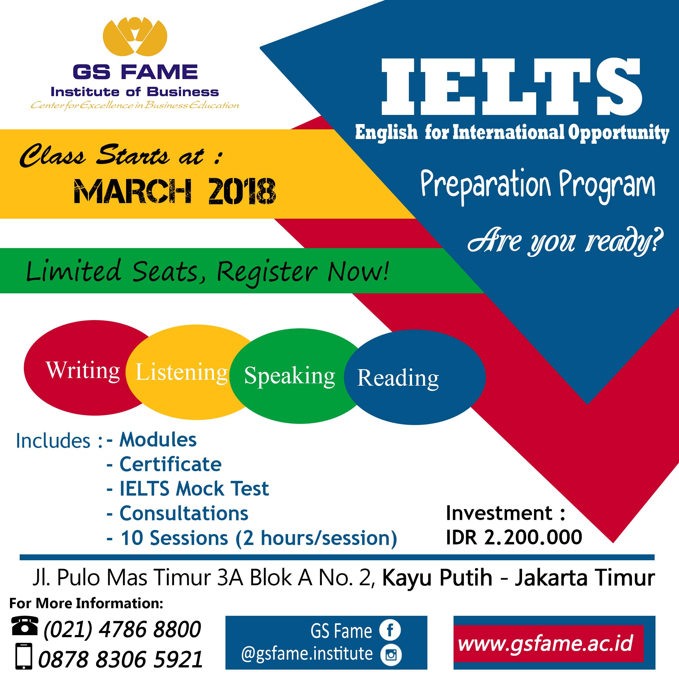 Poster GS FAME IELTS Preparation Program
