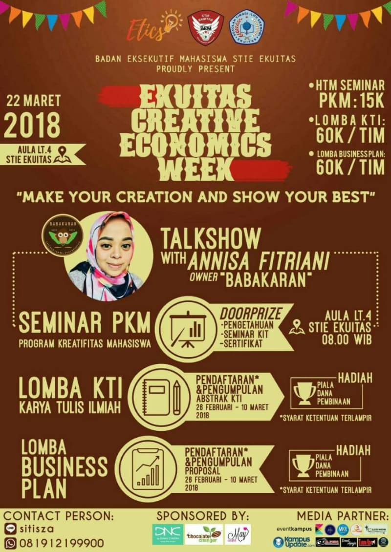 Poster ETICS (Ekuitas Creative Economics Week)