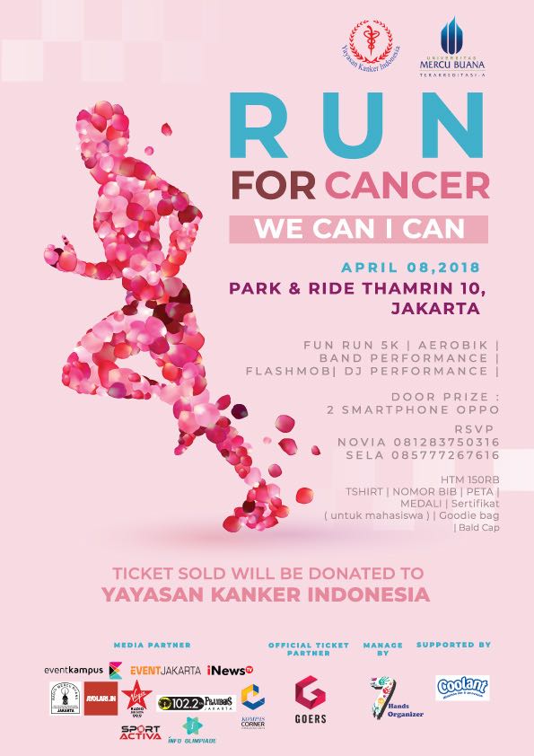 Poster RUN FOR CANCER 2018