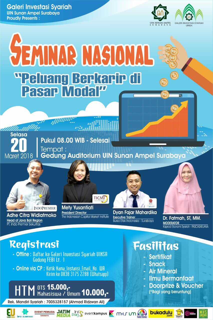 Poster Seminar Nasional "Peluang Berkarir di Pasar Modal"