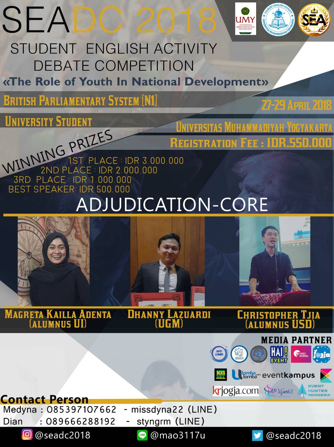 Poster SEADC 2018 (Student English Activity Debate Competition)