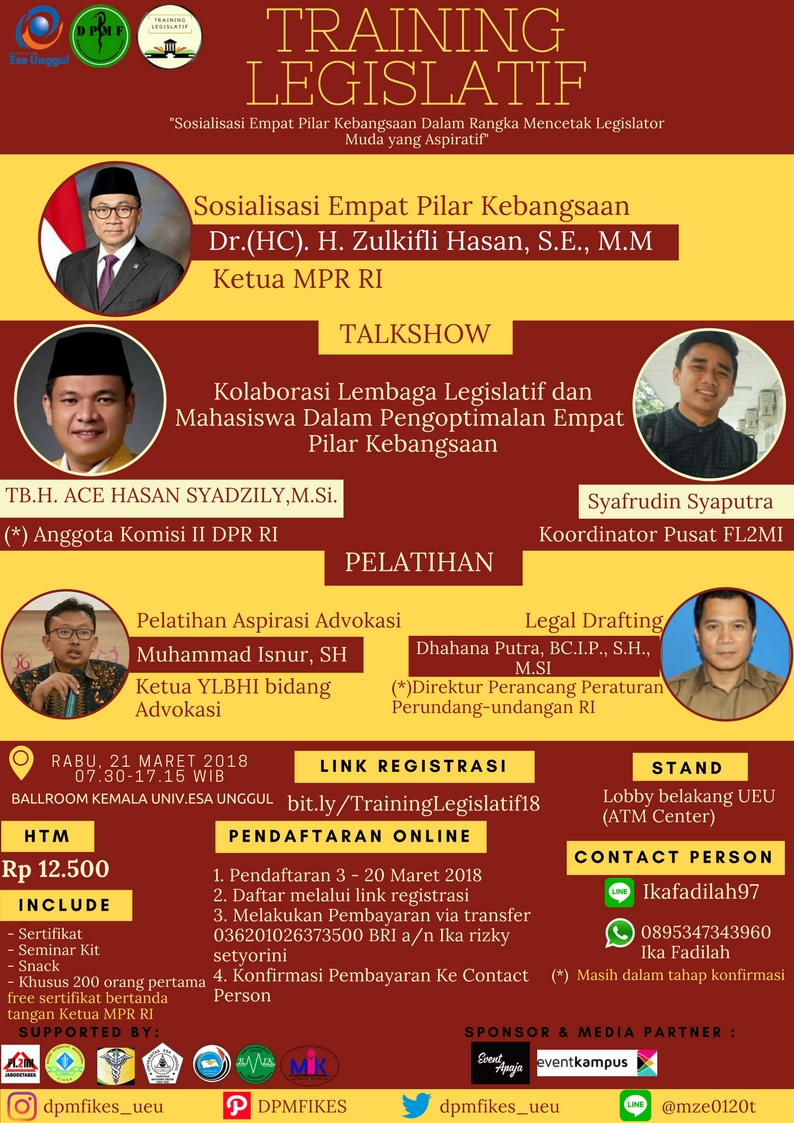 Poster TRAINING LEGISLATIF 2018