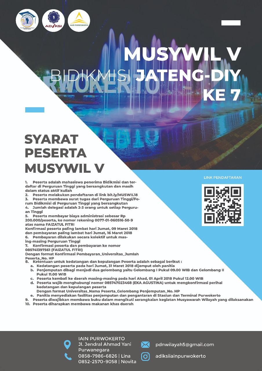 Poster Musyawarah Wilayah Bidikmisi Jateng-DIY 2018