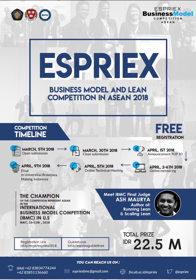 Poster The Largest ASEAN Business Model Competition Espriex 5.0