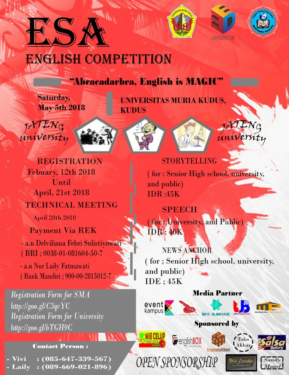 Poster ESA ENGLISH COMPETITION