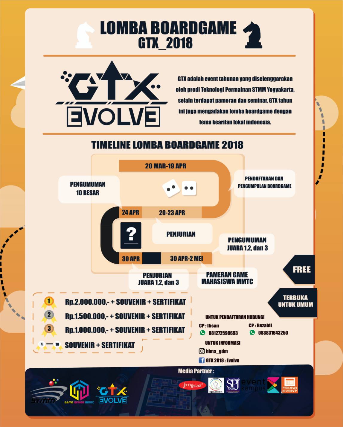 Poster Lomba Boardgame GTX 2018