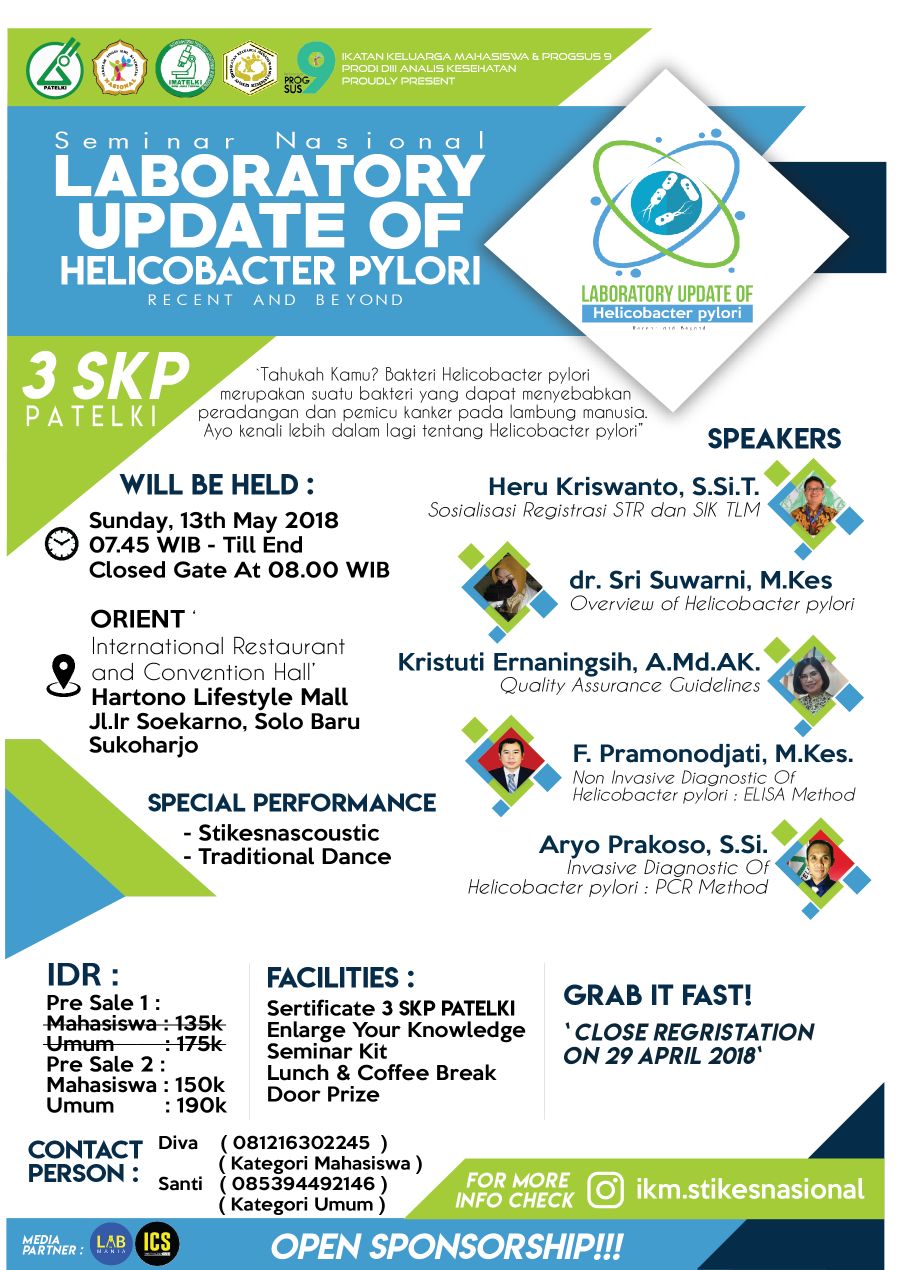 Poster Seminar Nasional "Laboratory Update of Helicobacter pylori : Recent and Beyond"