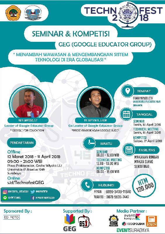 Seminar & Kompetisi TECHNOFEST 2018  Eventkampus.com