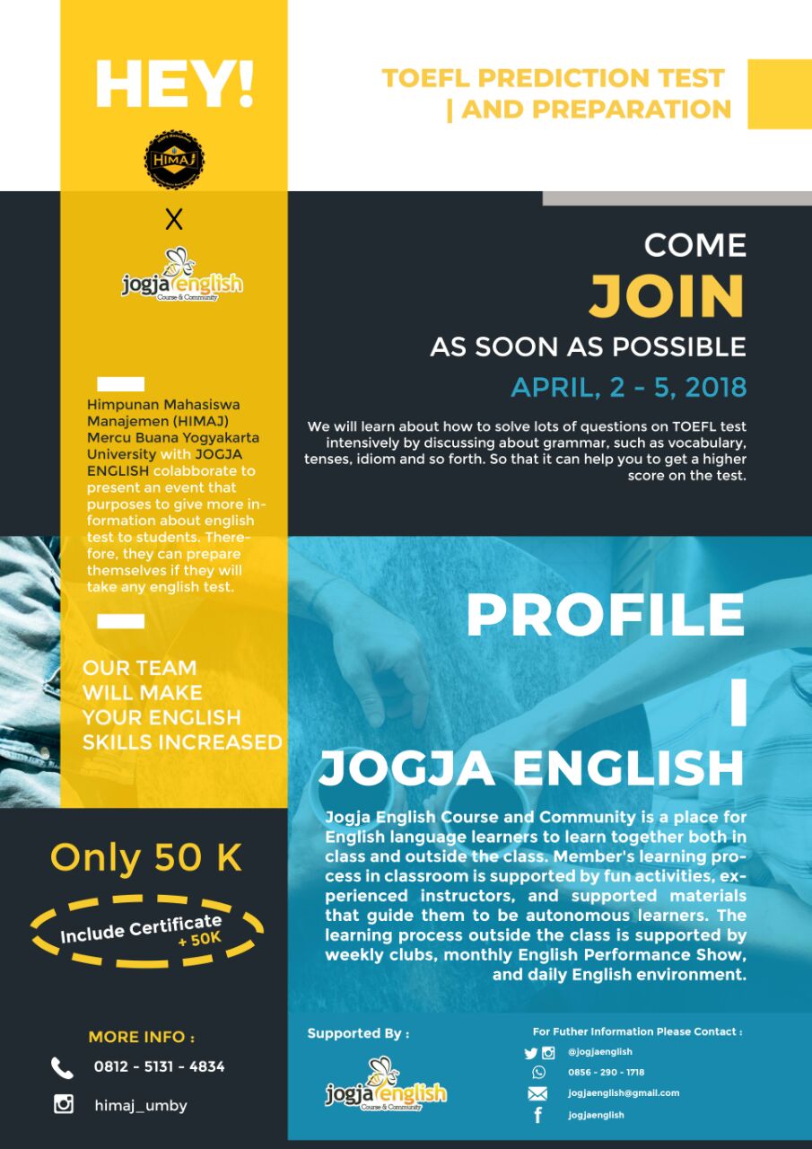 Poster Toefl prediction test and preparation