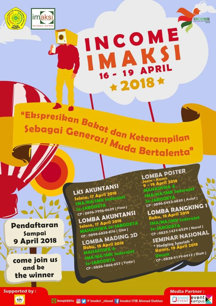 Poster IMAKSI AHMAD DAHLAN COMPETITION (INCOME) 2018