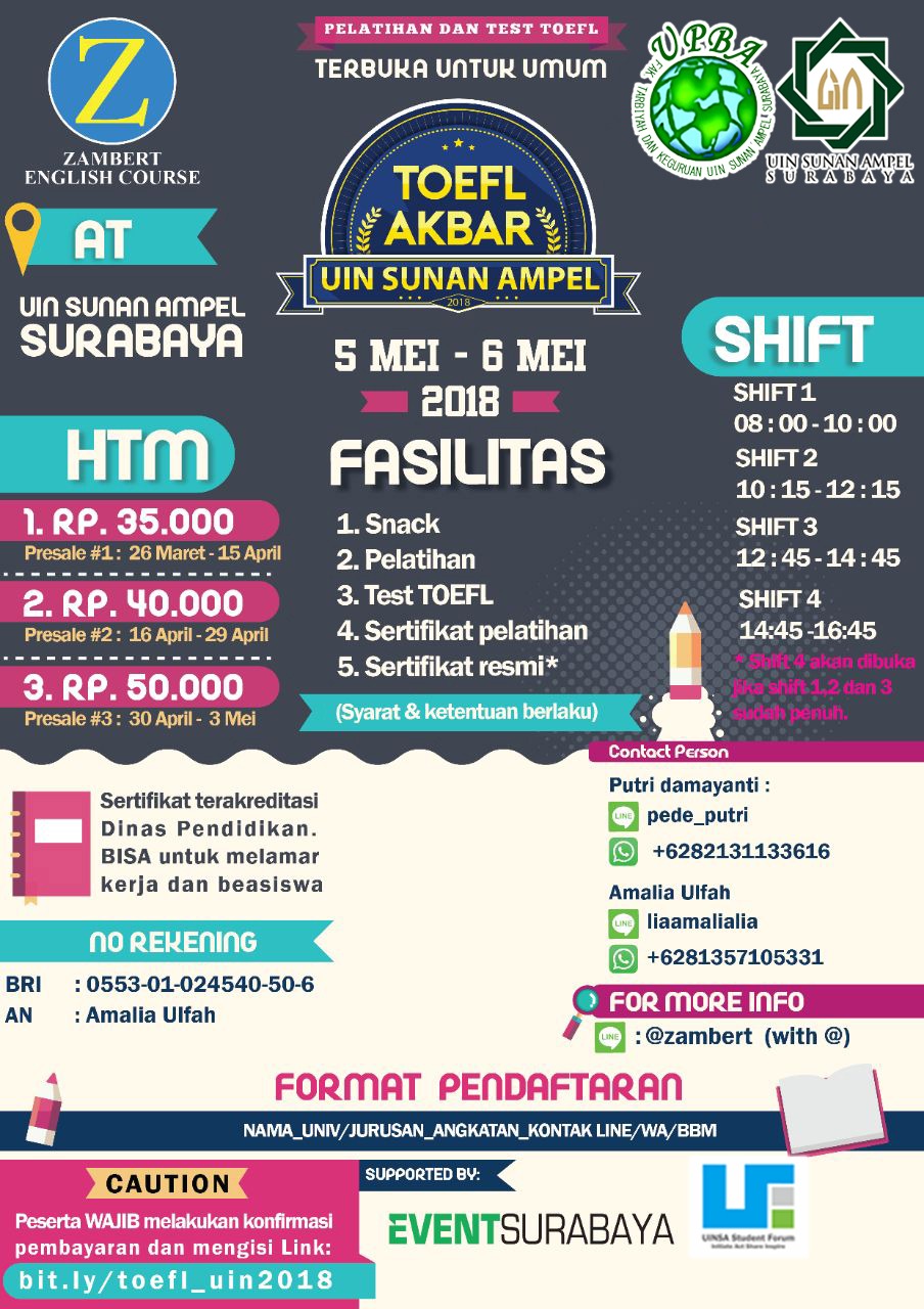 Poster Toefl Uin Sunan Ampel