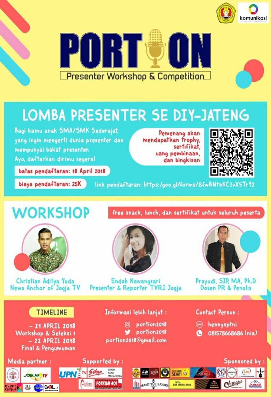 Poster PORTION â€œpresenter workshop & competitionâ€