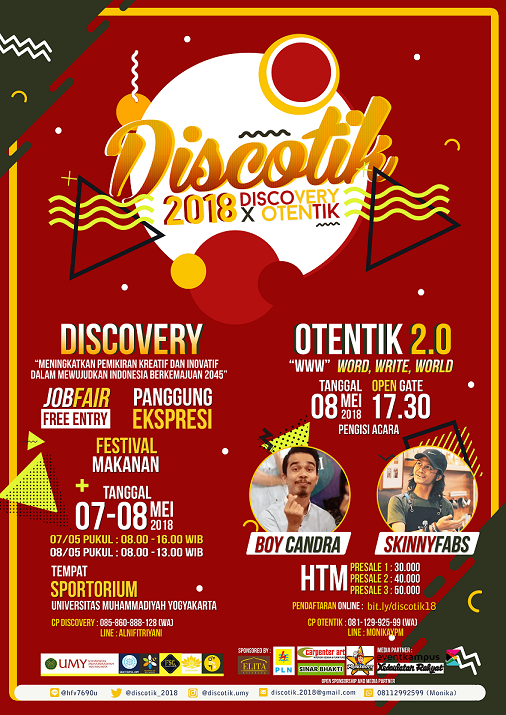 Poster DISCOTIK 2018 (Discovery x OTENTIK 2.0)