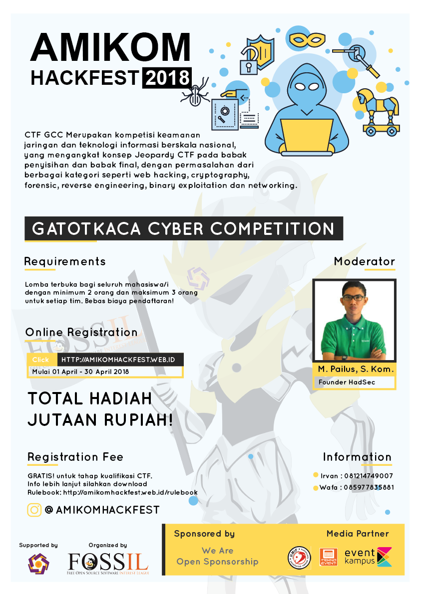 Poster CTF GATOTKACA CYBER COMPETITION