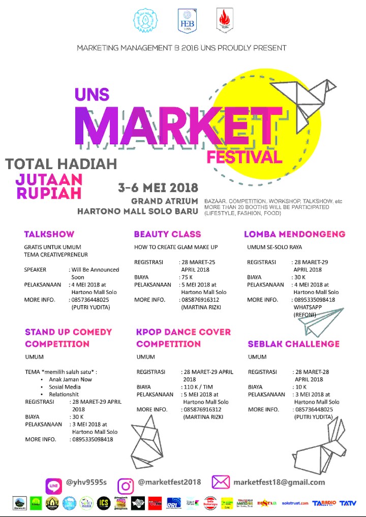 Poster UNS Market Festival 2018