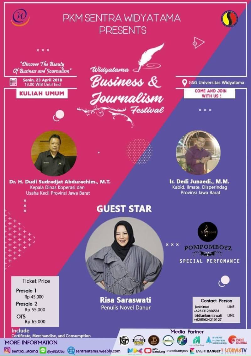 Poster Widyatama Business & Journalism Festival