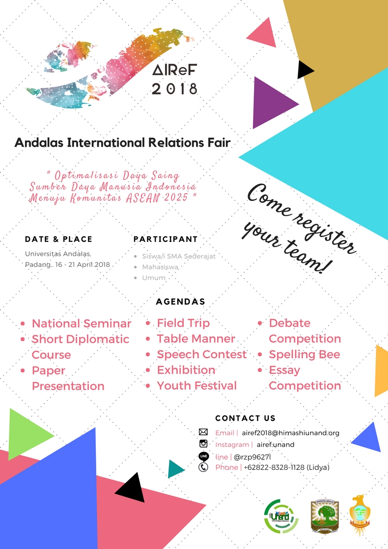 Poster Andalas International Relations Fair UNAND 2018 