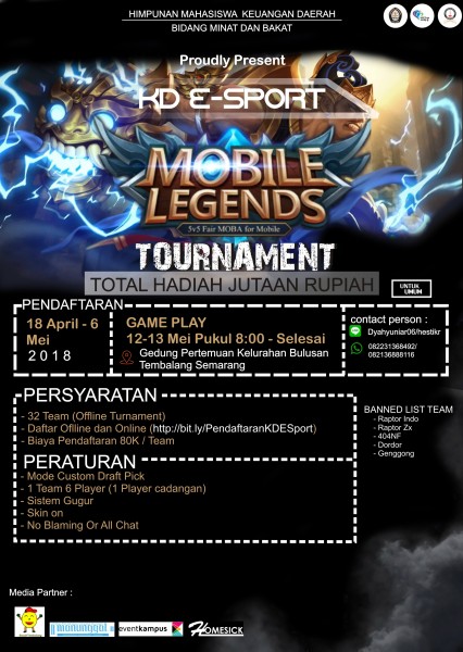 KD E-Sport Mobile Legends Competition