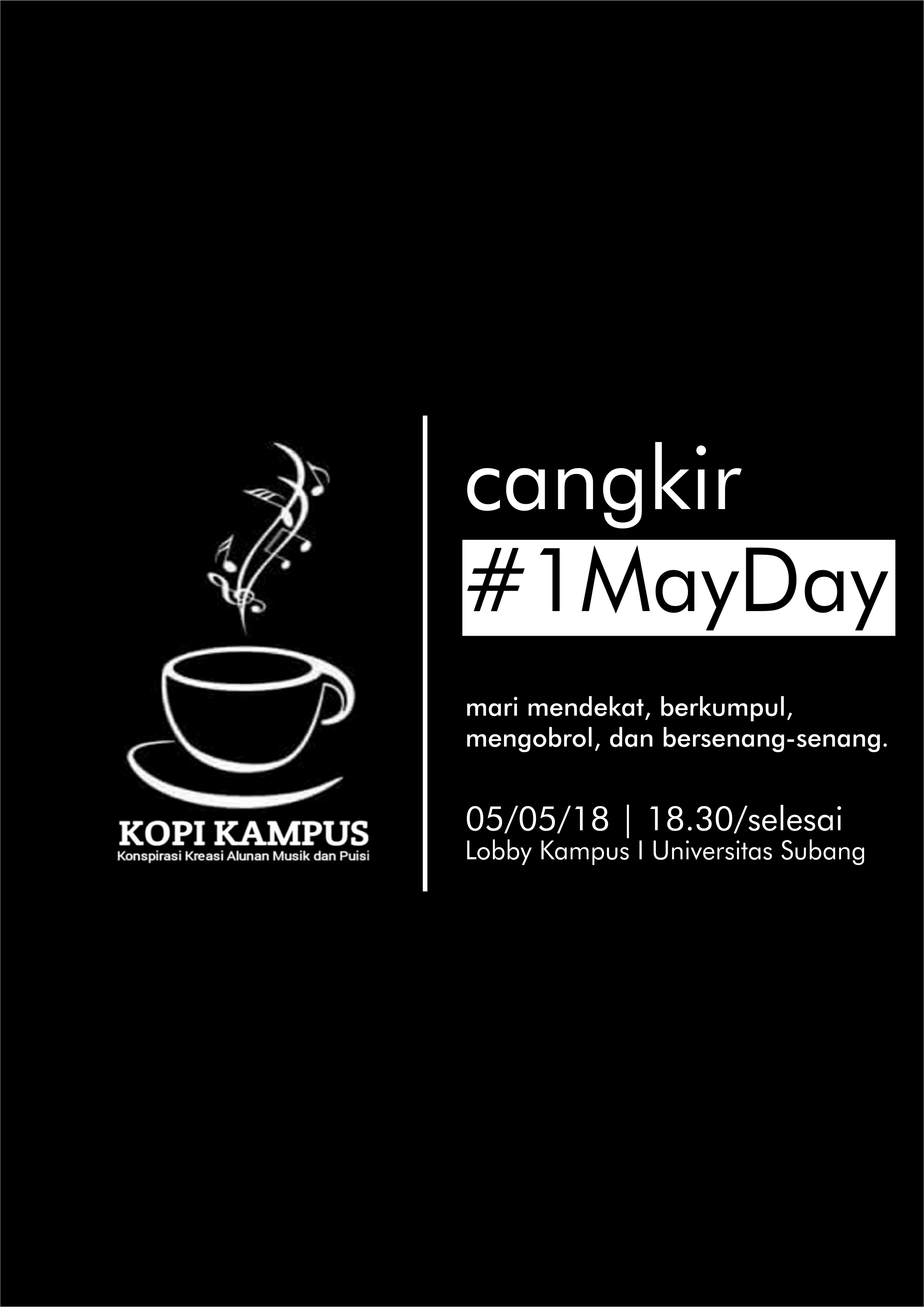 Poster Kopi Kampus : Cangkir#1-MayDay