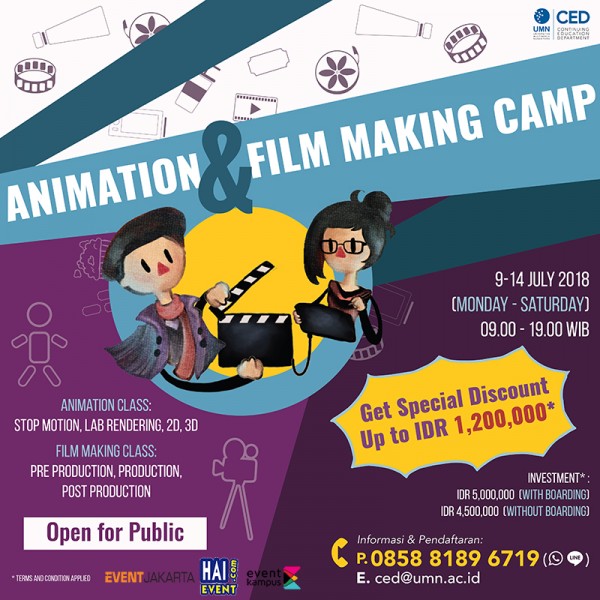 Program ANIMATION & FILM MAKING CAMP Di Kampus UMN | Event ...