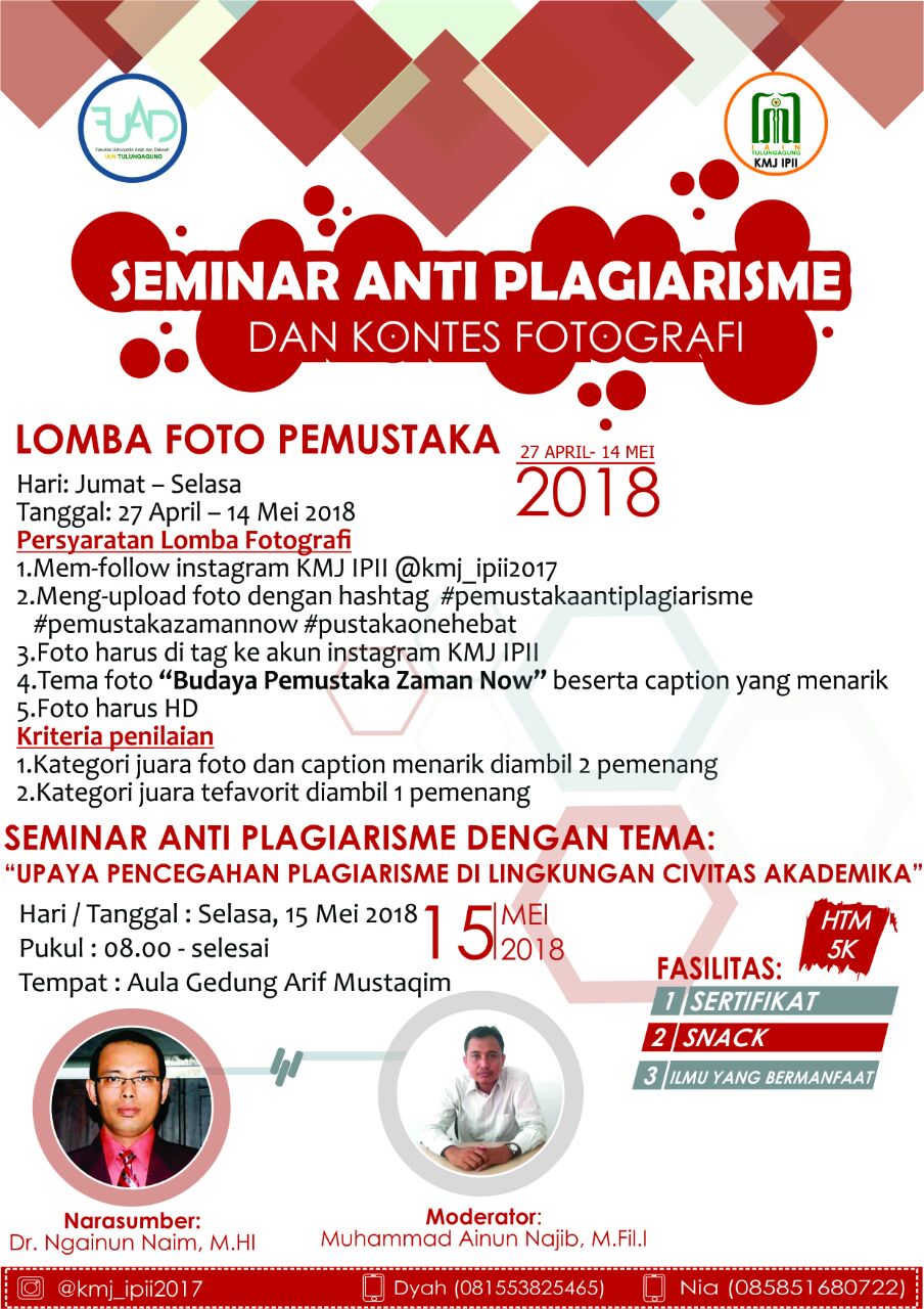 Poster LOMBA FOTO & SEMINAR ANTI PLAGIASI