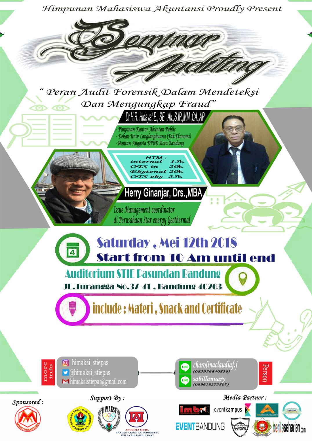 Poster Seminar " Peran Audit Forensik Dalam Mendeteksi Dan Mengungkap Fraud "