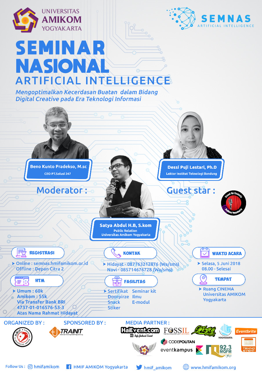 Poster Seminar Nasional 2018  Artificial Intelligence 