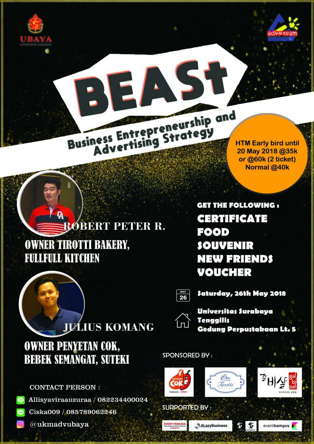 Poster BEASt (Business Enterpreneurship and Advertising strategy)