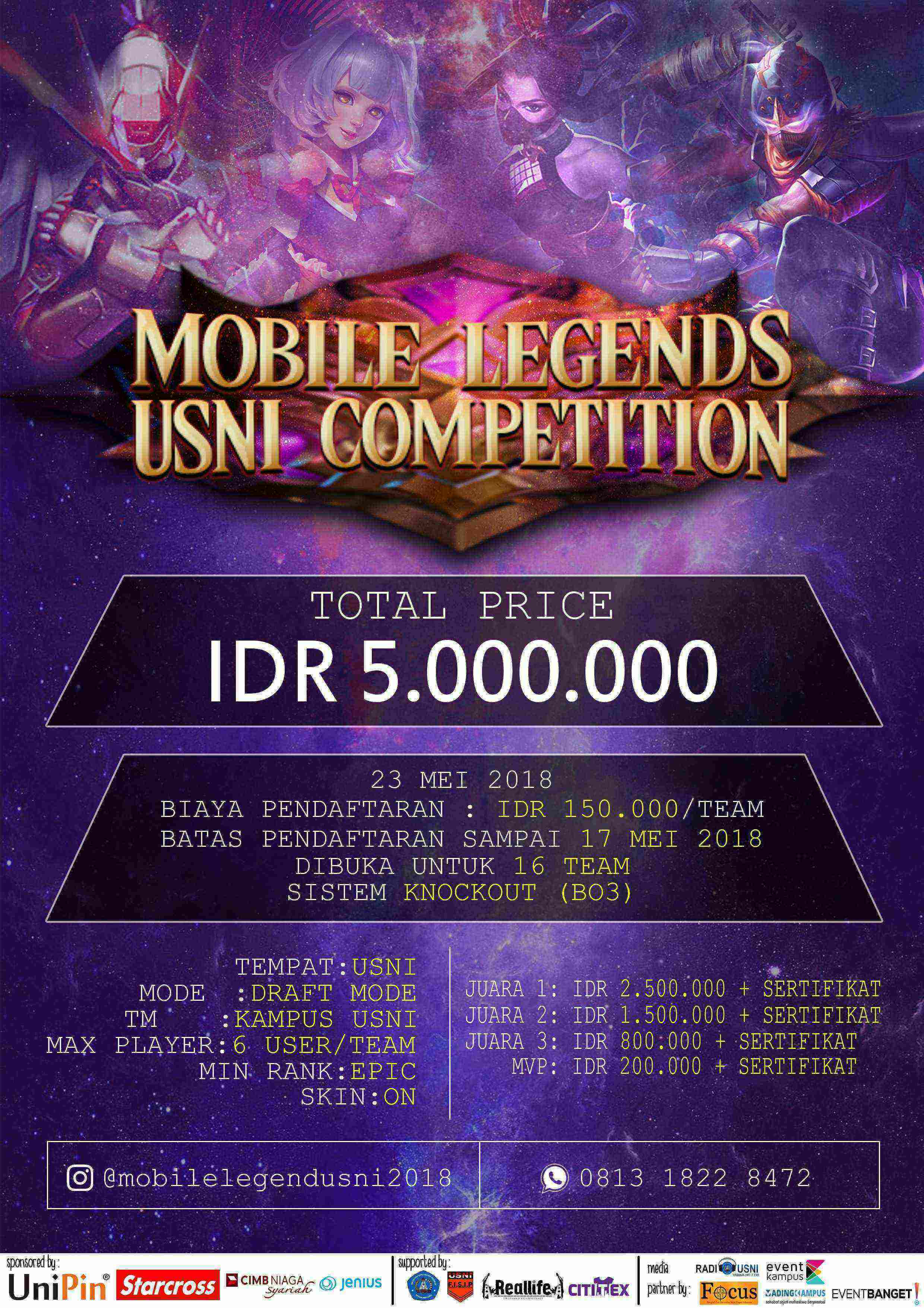 Poster Mobile legends Usni competition