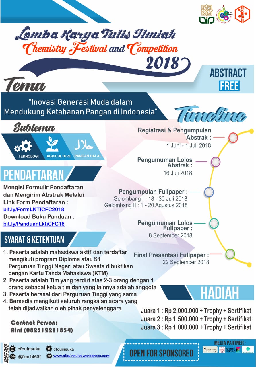 Poster Lomba Karya Tulis Ilmiah CFC 2018