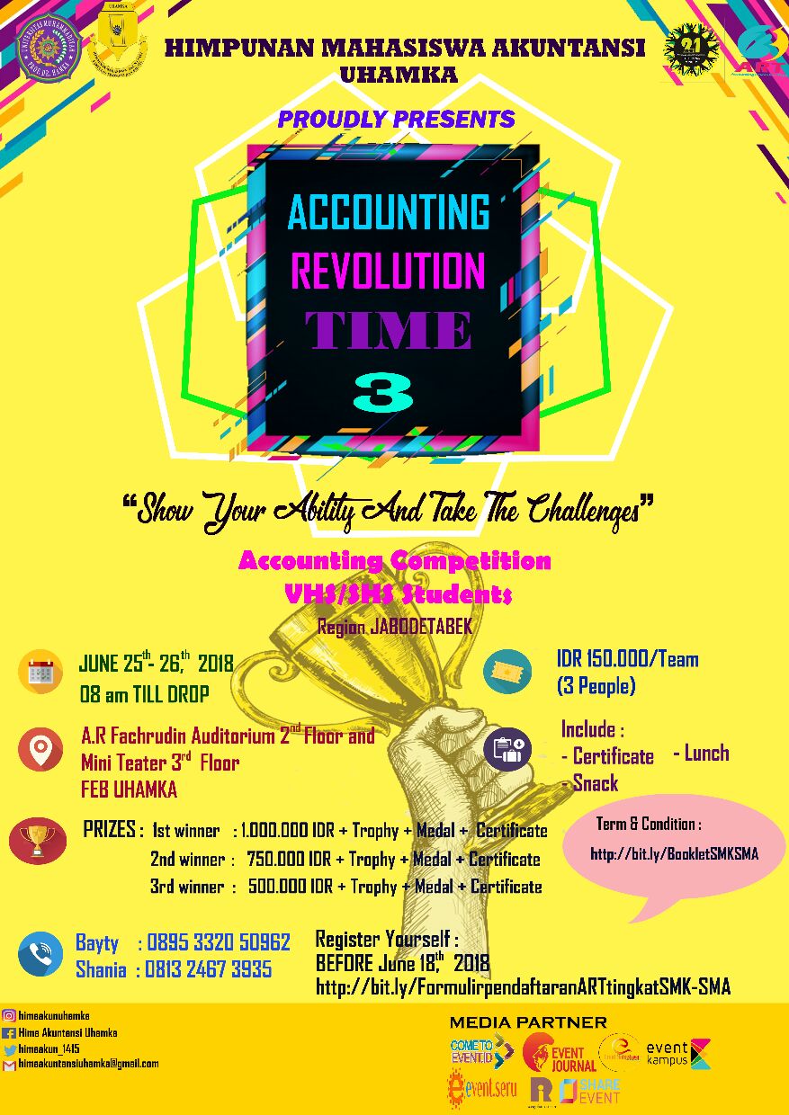 Poster Accounting Revolution Time 3 (ART 3) VHS/SHS Students