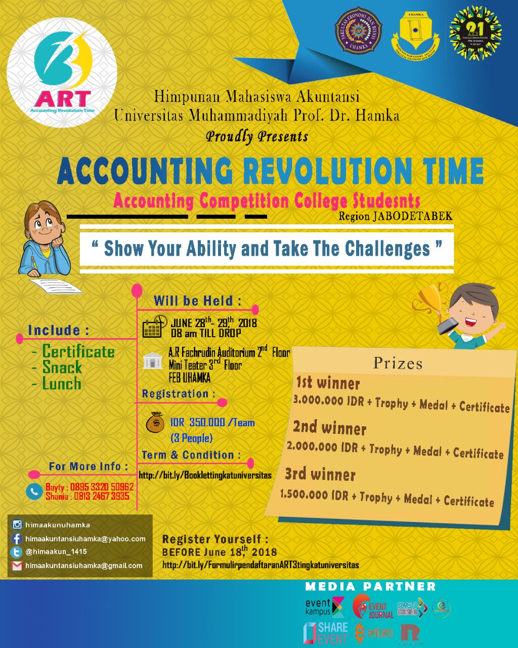 Poster Accounting Revolution Time 3 (ART 3) College Students