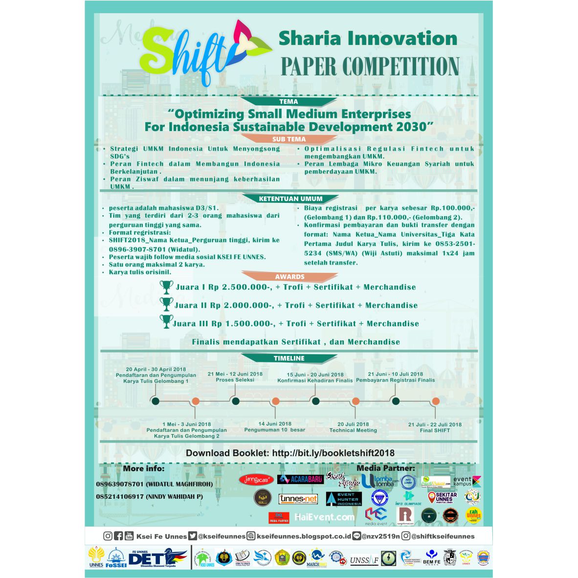 Poster SHIFT (Sharia Innovation Paper Competition)