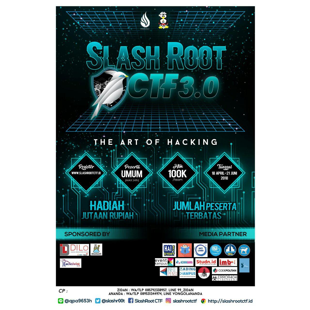 Poster SlashRoot CTF 3.0