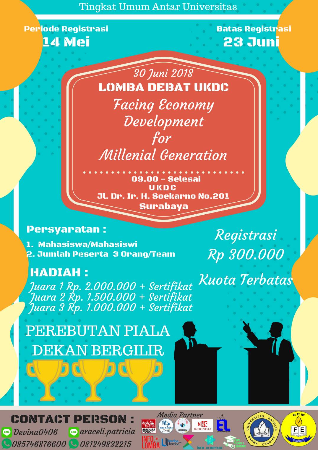 Poster Lomba debat ekonomi ukdc